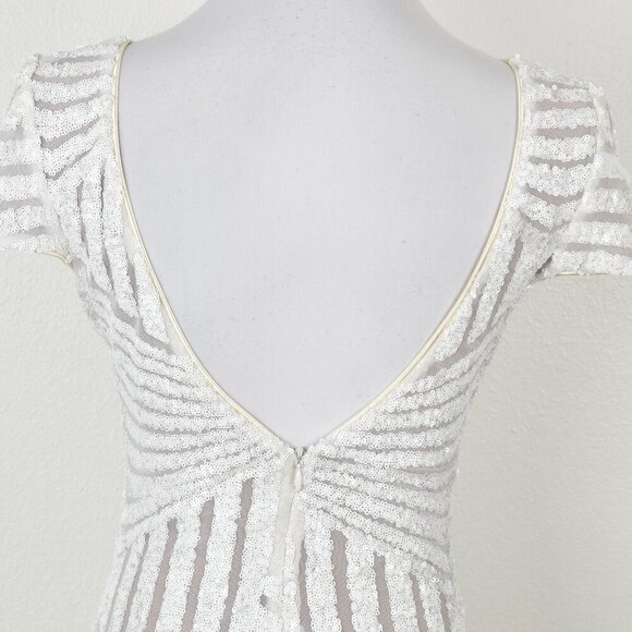 Dress the Population Tabitha Cap Sleeve Sequin Dress - M - Picture 4 of 11